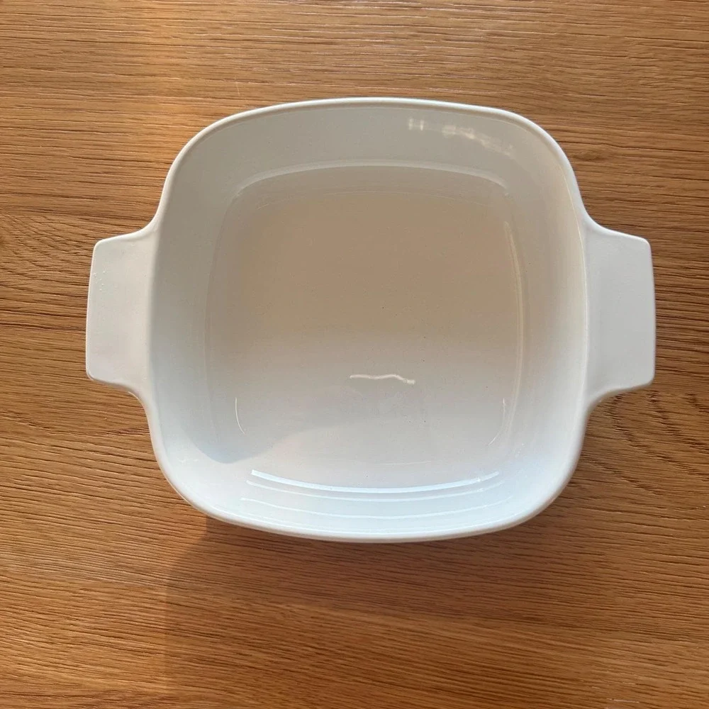 Corning Ware Spice of Life L'Echalote Casserole Dish A-1-B Square White 1 Quart